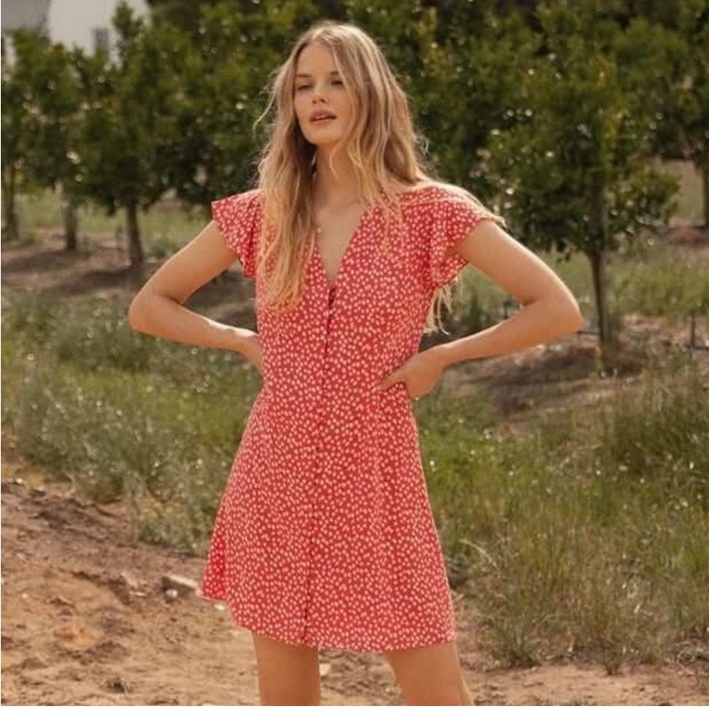 Rails Floral Red Dress S